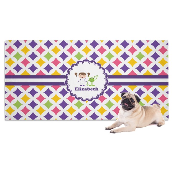 Custom Girls Astronaut Dog Towel (Personalized)