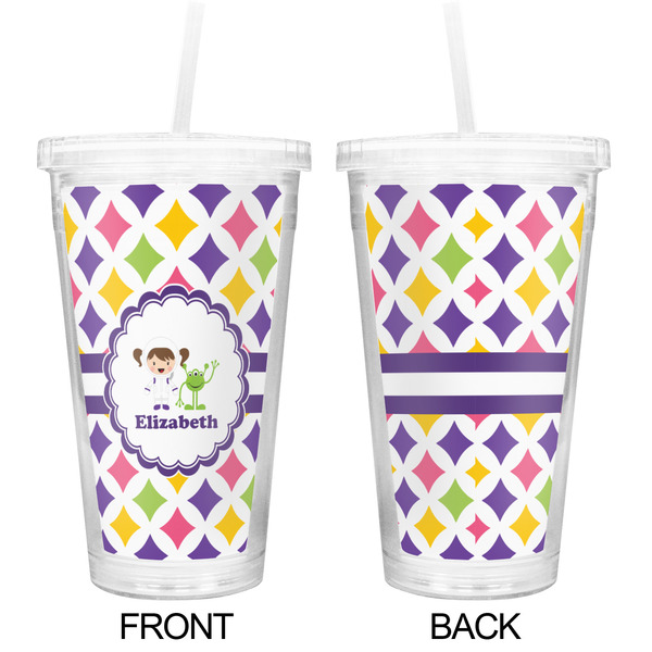 Girls Astronaut Double Wall Tumbler with Straw - Approval