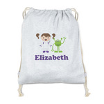 Girls Astronaut Drawstring Backpack - Sweatshirt Fleece (Personalized)