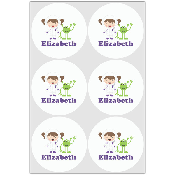 Girls Astronaut Drink Topper - Large - Set of 6