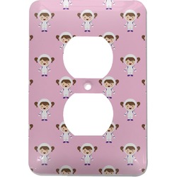 Girls Astronaut Electric Outlet Plate (Personalized)