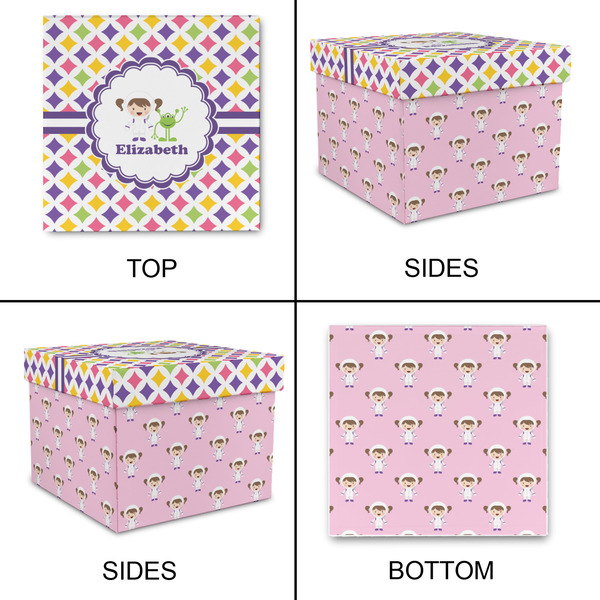 Girls Astronaut Gift Boxes with Lid - Canvas Wrapped - Medium - Approval