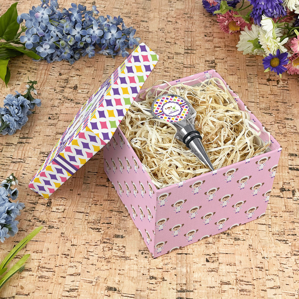 Girls Astronaut Gift Boxes with Lid - Canvas Wrapped - Medium - In Context