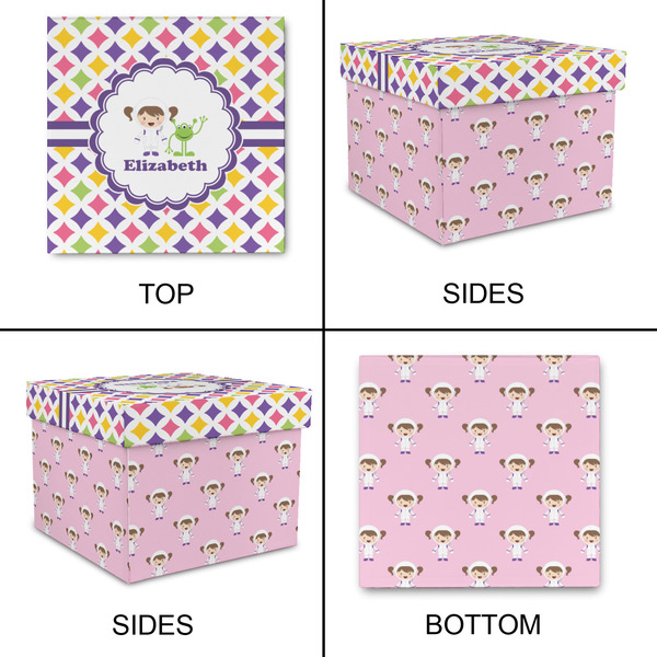 Girls Astronaut Gift Boxes with Lid - Canvas Wrapped - Small - Approval