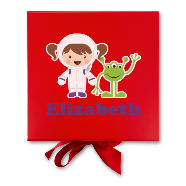 Girls Astronaut Gift Boxes with Magnetic Lid - Red - Approval