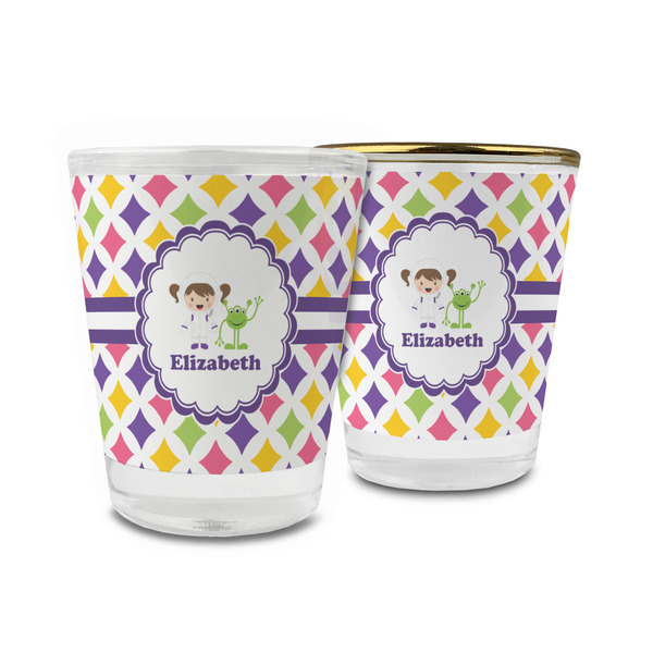 Custom Girls Astronaut Glass Shot Glass - 1.5 oz (Personalized)