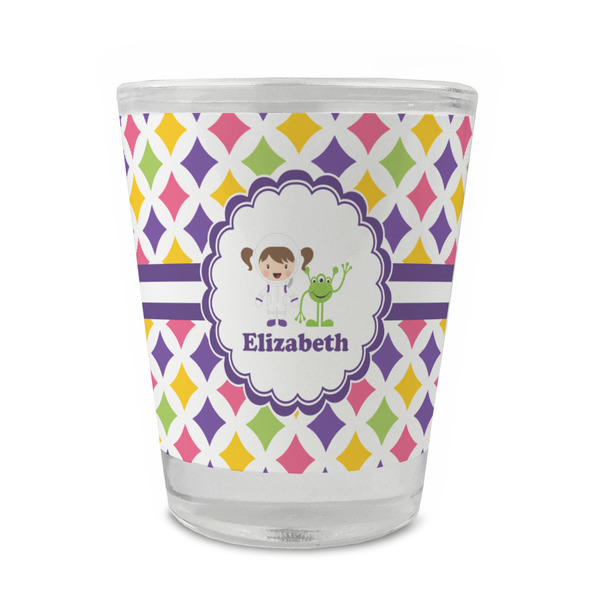Custom Girls Astronaut Glass Shot Glass - 1.5 oz - Set of 4 (Personalized)