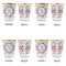 Girls Astronaut Glass Shot Glass - with gold rim - Set of 4 - APPROVAL