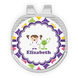 Girls Astronaut Golf Ball Marker - Hat Clip - Silver