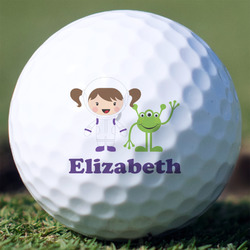 Girls Astronaut Golf Balls - Non-Branded - Set of 12 (Personalized)