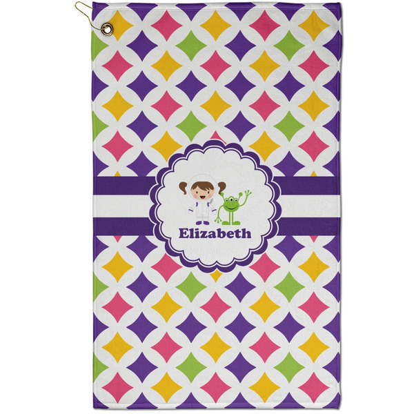Custom Girls Astronaut Golf Towel - Poly-Cotton Blend - Small w/ Name or Text
