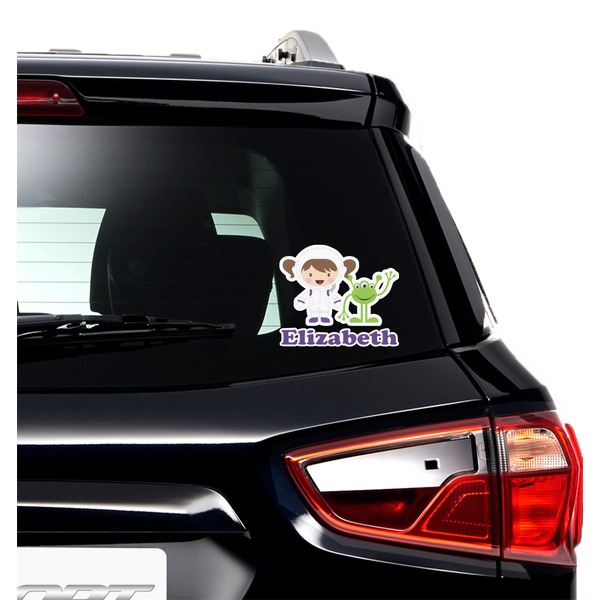 Girls Astronaut Graphic Car Decal (On Car Window)