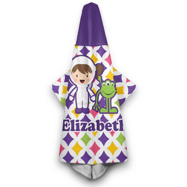 Girls Astronaut Hooded Towel - Hanging