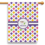 Girls Astronaut 28" House Flag - Double Sided (Personalized)