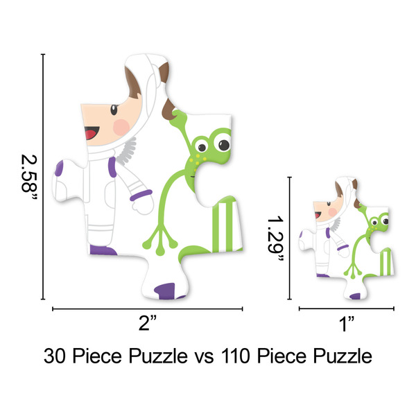 Girls Astronaut Jigsaw Puzzle - Piece Comparison