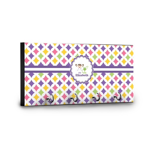 Girls Astronaut Key Hanger - Front View with Hooks