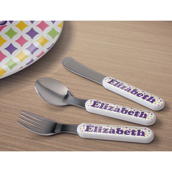 Girls Astronaut Kids Flatware w/ Plate