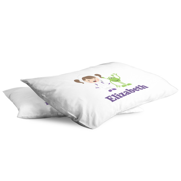 Girls Astronaut King Pillow Case - TWO (partial print)