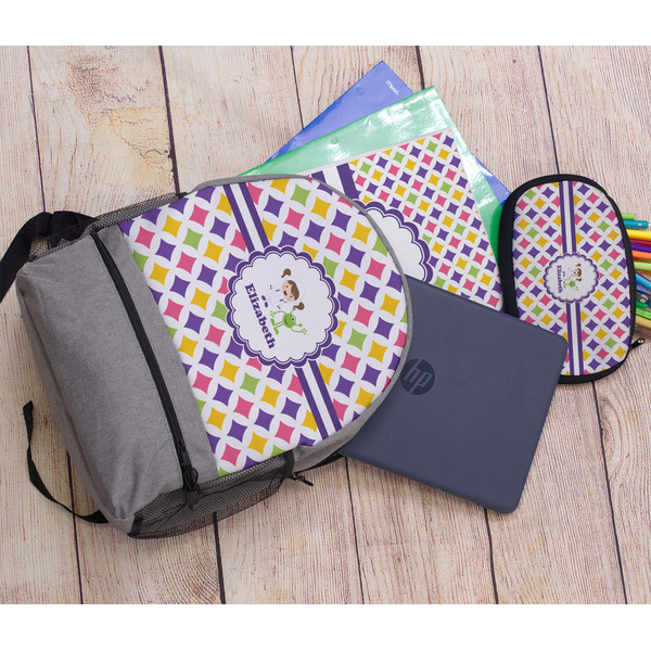 Girls Astronaut Large Backpack - Gray - With Stuff