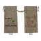 Girls Astronaut Large Burlap Gift Bags - Front & Back