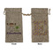 Girls Astronaut Large Burlap Gift Bag - Front & Back (Personalized)