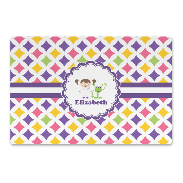 Custom Girls Astronaut Large Rectangle Car Magnet (Personalized)