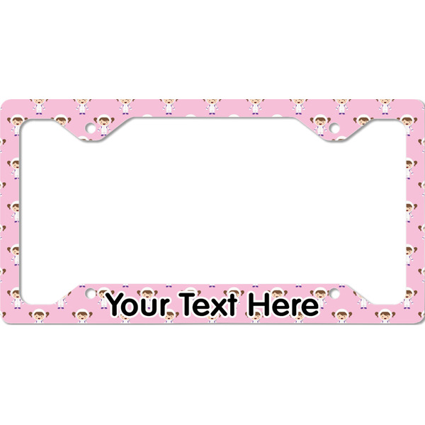 Custom Girls Astronaut License Plate Frame - Style C (Personalized)