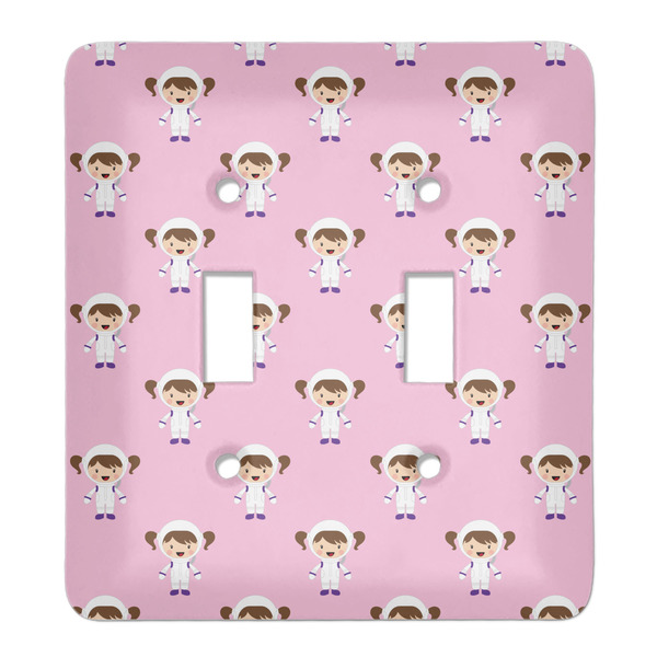Custom Girls Astronaut Light Switch Cover (2 Toggle Plate)