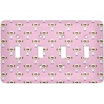 Girls Astronaut Light Switch Cover (4 Toggle Plate)
