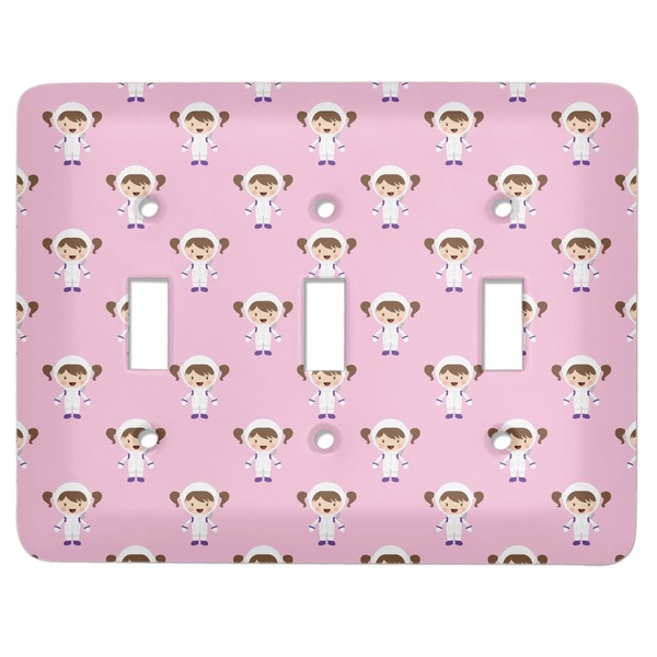 Custom Girls Astronaut Light Switch Cover (3 Toggle Plate)