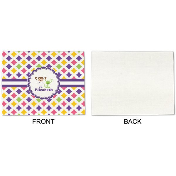 Girls Astronaut Linen Placemat - APPROVAL Single (single sided)