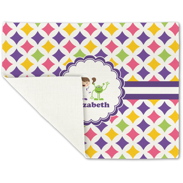 Girls Astronaut Linen Placemat - Folded Corner (single side)