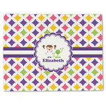 Girls Astronaut Single-Sided Linen Placemat - Single w/ Name or Text