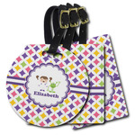 Girls Astronaut Plastic Luggage Tag (Personalized)