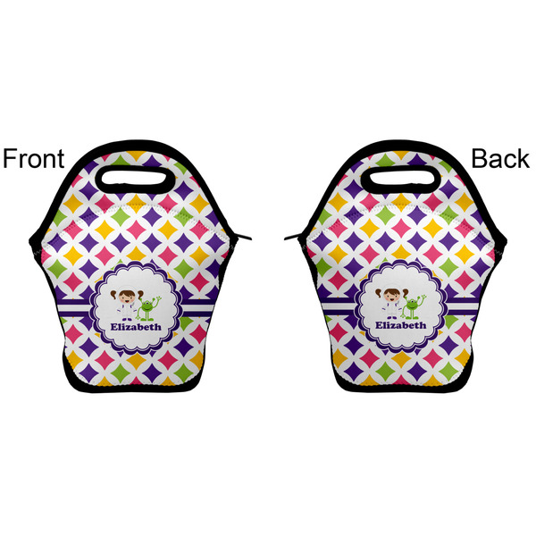 Girls Astronaut Lunch Bag - Front and Back