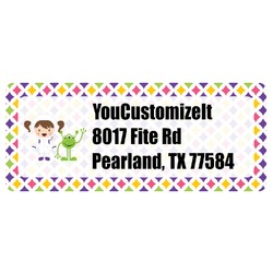 Girls Astronaut Return Address Labels (Personalized)