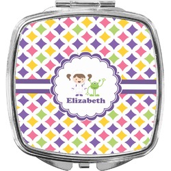 Girls Astronaut Compact Makeup Mirror (Personalized)