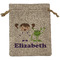 Girls Astronaut Burlap Gift Bag (Personalized)