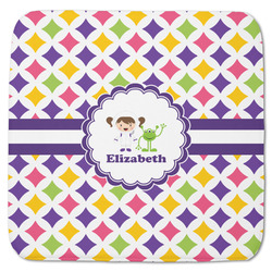 Girls Astronaut Memory Foam Bath Mat - 48"x48" (Personalized)