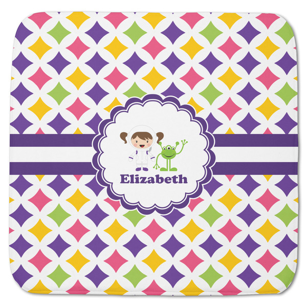 Custom Girls Astronaut Memory Foam Bath Mat - 48"x48" (Personalized)
