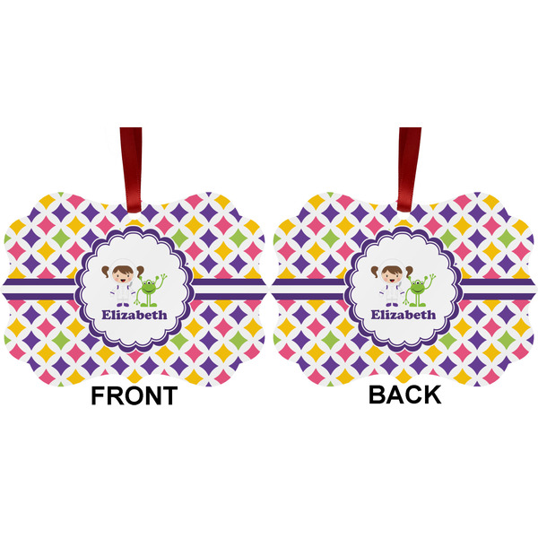 Girls Astronaut Metal Benilux Ornament - Front and Back (APPROVAL)