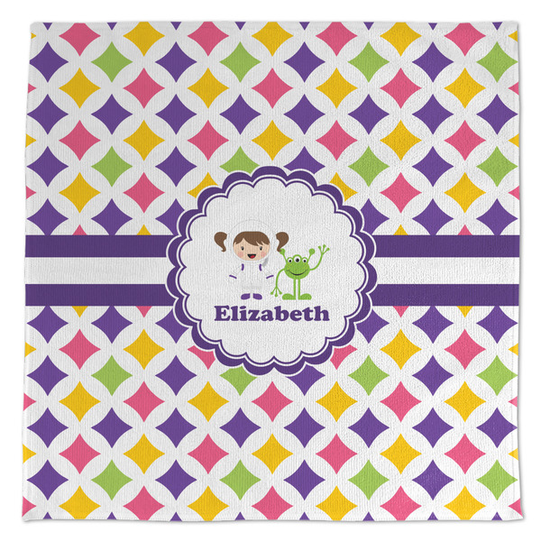 Custom Girls Astronaut Microfiber Dish Towel (Personalized)