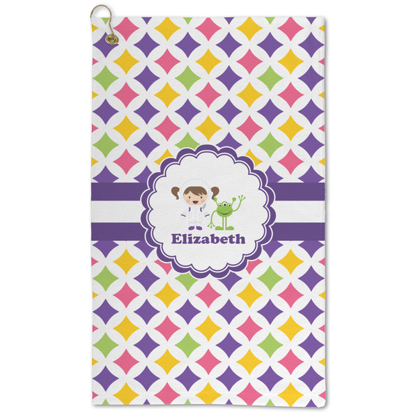 Custom Girls Astronaut Microfiber Golf Towel - Large (Personalized)