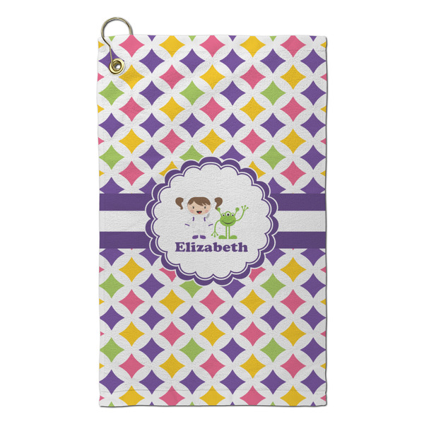 Custom Girls Astronaut Microfiber Golf Towel - Small (Personalized)