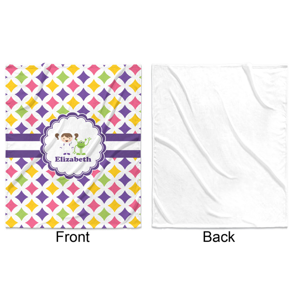 Girls Astronaut Minky Blanket - 50"x60" - Single Sided - Front & Back