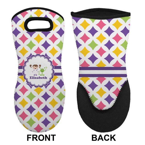 Girls Astronaut Neoprene Oven Mitt (Front & Back)
