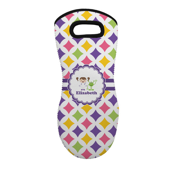 Custom Girls Astronaut Neoprene Oven Mitt - Single w/ Name or Text
