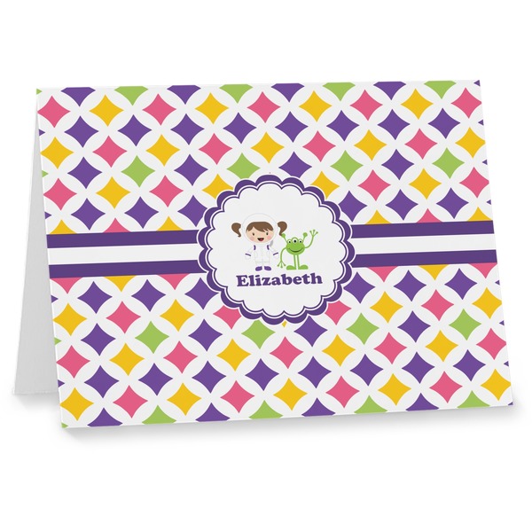 Custom Girls Astronaut Note cards (Personalized)