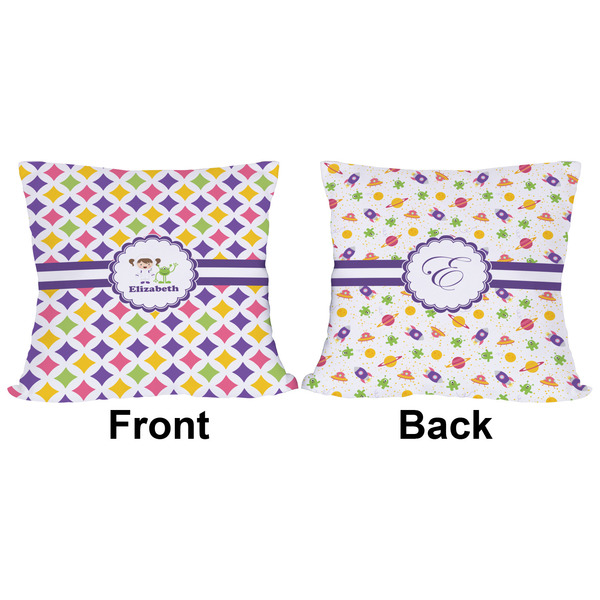 Girls Astronaut Outdoor Pillow - 16x16