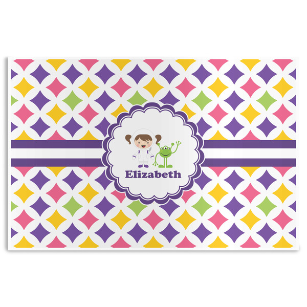 Custom Girls Astronaut Disposable Paper Placemats (Personalized)